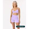 imageCrossOver Sports Bra for Women  Low Support Adjustable Cami Straps Cross Front Workout Yoga Bras  FlexFlowLilac