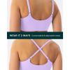 imageCrossOver Sports Bra for Women  Low Support Adjustable Cami Straps Cross Front Workout Yoga Bras  FlexFlowLilac