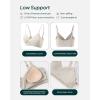 imageCrossOver Sports Bra for Women  Low Support Adjustable Cami Straps Cross Front Workout Yoga Bras  FlexFlowMoon