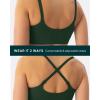 imageCrossOver Sports Bra for Women  Low Support Adjustable Cami Straps Cross Front Workout Yoga Bras  FlexFlowPine Green