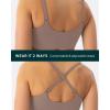 imageCrossOver Sports Bra for Women  Low Support Adjustable Cami Straps Cross Front Workout Yoga Bras  FlexFlowTeak