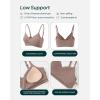 imageCrossOver Sports Bra for Women  Low Support Adjustable Cami Straps Cross Front Workout Yoga Bras  FlexFlowTeak