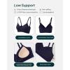 imageCrossOver Sports Bra for Women  Low Support Adjustable Cami Straps Cross Front Workout Yoga Bras  FlexFlowTwilight
