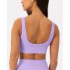 imageCurve Hem Scoop Neck Sports Bra for Women  Medium Support Buttery Soft Low Cut Workout Yoga Bras  FlexFlowLilac