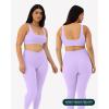 imageCurve Hem Scoop Neck Sports Bra for Women  Medium Support Buttery Soft Low Cut Workout Yoga Bras  FlexFlowLilac