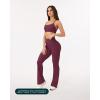 imageHigh Waisted Flare Leggings for Women  Buttery Soft Bell Bottom Workout Flared Wide Leg Yoga Pants  FlexFlowBordeaux