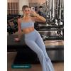 imageHigh Waisted Flare Leggings for Women  Buttery Soft Bell Bottom Workout Flared Wide Leg Yoga Pants  FlexFlowPine Green