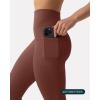 imageLeggings with Pockets  Compressive High Waisted Butt Sculpting Womens Full Length Workout Pants  HiPerformChocolate