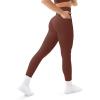 imageLeggings with Pockets  Compressive High Waisted Butt Sculpting Womens Full Length Workout Pants  HiPerformChocolate