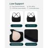 imageOpen Back Strappy Yoga Workout Bras for Women  Low Support CrissCross Sports Gym Bra Removable Pads  FlexFlowBlack