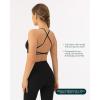 imageOpen Back Strappy Yoga Workout Bras for Women  Low Support CrissCross Sports Gym Bra Removable Pads  FlexFlowBlack
