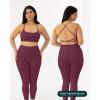 imageOpen Back Strappy Yoga Workout Bras for Women  Low Support CrissCross Sports Gym Bra Removable Pads  FlexFlowBordeaux