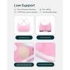 imageOpen Back Strappy Yoga Workout Bras for Women  Low Support CrissCross Sports Gym Bra Removable Pads  FlexFlowBubblegum