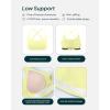 imageOpen Back Strappy Yoga Workout Bras for Women  Low Support CrissCross Sports Gym Bra Removable Pads  FlexFlowLemonade