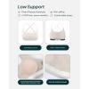 imageOpen Back Strappy Yoga Workout Bras for Women  Low Support CrissCross Sports Gym Bra Removable Pads  FlexFlowMoon