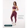 imagePilates Crossover Leggings for Women  Buttery Soft High Waisted V Cut Cross Waist Workout Yoga Pants  FlexFlowBordeaux