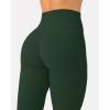 imagePilates Crossover Leggings for Women  Buttery Soft High Waisted V Cut Cross Waist Workout Yoga Pants  FlexFlowPine Green
