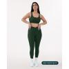 imagePilates Crossover Leggings for Women  Buttery Soft High Waisted V Cut Cross Waist Workout Yoga Pants  FlexFlowPine Green