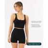 imageScoop Workout Tank Top with Built in Bra for Women  Medium Support Longline Yoga Sports Shelf Bra Top FlexFlowBlack