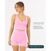 imageScoop Workout Tank Top with Built in Bra for Women  Medium Support Longline Yoga Sports Shelf Bra Top FlexFlowBubblegum