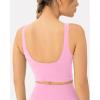 imageScoop Workout Tank Top with Built in Bra for Women  Medium Support Longline Yoga Sports Shelf Bra Top FlexFlowBubblegum