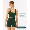 imageScoop Workout Tank Top with Built in Bra for Women  Medium Support Longline Yoga Sports Shelf Bra Top FlexFlowPine Green
