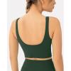 imageScoop Workout Tank Top with Built in Bra for Women  Medium Support Longline Yoga Sports Shelf Bra Top FlexFlowPine Green