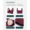 imageTwo Ways Twist Sports Bra for Women  Customizable Coverage Convertible Twist Front ampamp Back Workout Bra FlexFlowBordeaux