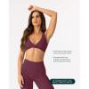 imageTwo Ways Twist Sports Bra for Women  Customizable Coverage Convertible Twist Front ampamp Back Workout Bra FlexFlowBordeaux