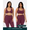 imageTwo Ways Twist Sports Bra for Women  Customizable Coverage Convertible Twist Front ampamp Back Workout Bra FlexFlowBordeaux