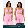 imageTwo Ways Twist Sports Bra for Women  Customizable Coverage Convertible Twist Front ampamp Back Workout Bra FlexFlowBubblegum