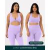 imageTwo Ways Twist Sports Bra for Women  Customizable Coverage Convertible Twist Front ampamp Back Workout Bra FlexFlowLilac