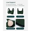 imageTwo Ways Twist Sports Bra for Women  Customizable Coverage Convertible Twist Front ampamp Back Workout Bra FlexFlowPine Green