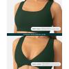 imageTwo Ways Twist Sports Bra for Women  Customizable Coverage Convertible Twist Front ampamp Back Workout Bra FlexFlowPine Green
