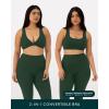 imageTwo Ways Twist Sports Bra for Women  Customizable Coverage Convertible Twist Front ampamp Back Workout Bra FlexFlowPine Green