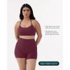 imageYoga Racerback Bras for Women  Buttery Soft Low Support Scoop Neck YBack Thin Strap Sports Bra  FlexFlowBordeaux