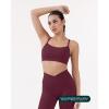 imageYoga Racerback Bras for Women  Buttery Soft Low Support Scoop Neck YBack Thin Strap Sports Bra  FlexFlowBordeaux