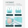 imageYoga Racerback Bras for Women  Buttery Soft Low Support Scoop Neck YBack Thin Strap Sports Bra  FlexFlowCarribean Sea