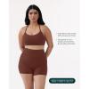 imageYoga Racerback Bras for Women  Buttery Soft Low Support Scoop Neck YBack Thin Strap Sports Bra  FlexFlowChocolate