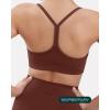 imageYoga Racerback Bras for Women  Buttery Soft Low Support Scoop Neck YBack Thin Strap Sports Bra  FlexFlowChocolate