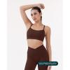 imageYoga Racerback Bras for Women  Buttery Soft Low Support Scoop Neck YBack Thin Strap Sports Bra  FlexFlowCocoa