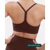 imageYoga Racerback Bras for Women  Buttery Soft Low Support Scoop Neck YBack Thin Strap Sports Bra  FlexFlowCocoa