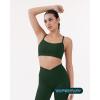 imageYoga Racerback Bras for Women  Buttery Soft Low Support Scoop Neck YBack Thin Strap Sports Bra  FlexFlowPine Green