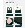 imageYoga Racerback Bras for Women  Buttery Soft Low Support Scoop Neck YBack Thin Strap Sports Bra  FlexFlowPine Green