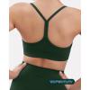 imageYoga Racerback Bras for Women  Buttery Soft Low Support Scoop Neck YBack Thin Strap Sports Bra  FlexFlowPine Green