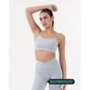 imageYoga Racerback Bras for Women  Buttery Soft Low Support Scoop Neck YBack Thin Strap Sports Bra  FlexFlowSilver