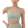 imageButtery Soft Sports Bras for Women  High Support Low Scoop Neck U Back Padded Yoga Gym Workout Bra  FlexFlowSage