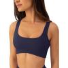 imageCurve Hem Scoop Neck Sports Bra for Women  Medium Support Buttery Soft Low Cut Workout Yoga Bras  FlexFlowTwilight