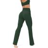 imageHigh Waisted Flare Leggings for Women  Buttery Soft Bell Bottom Workout Flared Wide Leg Yoga Pants  FlexFlowPine Green