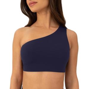 imageAsymmetrical Sports One Shoulder Bra for Women  Low Support One Strap Bra Workout Top Removable Pads  FlexFlowTwilight